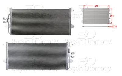 WISCO 701820413D Klima Radyatoru 678x291x16   701820413D 8227000 242010N 925025 VOLKA030 TSP0225075 701820413H 8102043 CO1228 9558305145