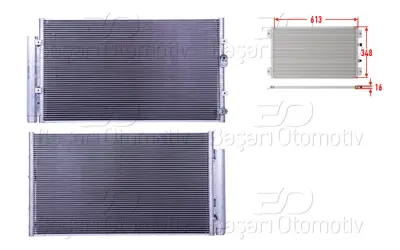 WISCO 73210-CA000 Klima Radyatoru 613x348x16   73210CA000 SU00302116 51005102 KSU5102 SU5102D SU5102 940366 350487 814458 CD010638M