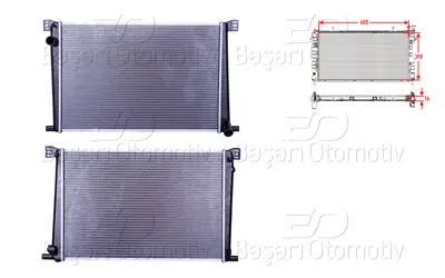 WISCO 7535099 Su Radyatoru Brazing Mt-At 600x398x16   7535099 8MK376754591 105416 CR1123000P 6002356 DRM05007 58472 BM1281 58472A 50031N