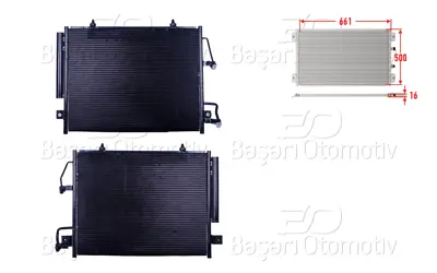 WISCO 7812A156 Klima Radyatoru 661x500x16   7812A156 MT5231D 32005231 60325231 8FC351307371 553410A0 940166 350049 CD030919 350635