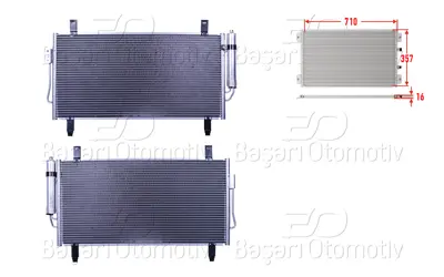 WISCO 7812A220 Klima Radyatoru 710x357x16   7812A220 DCN45006 940435 7812A218 32005252 ACI32005252 718M71 MT5252D 345780 43593