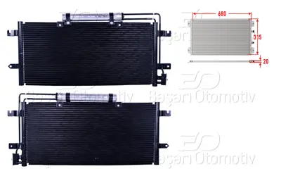 WISCO 7D0820411 Klima Radyatoru 680x315x20   7D0820411 8FC351301151 814079 43107 730M34 350203477000 35438 7D0820413 1320071 AC332000S