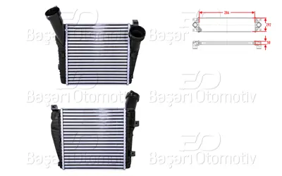 WISCO 7L6145803C Turbo Radyatoru (Intercooler) 286x292x50   7L6145803C 7L6145803D 30178 7L0145803 7103120 8ML376729561 47007N 58004234 61190120 CI141000P