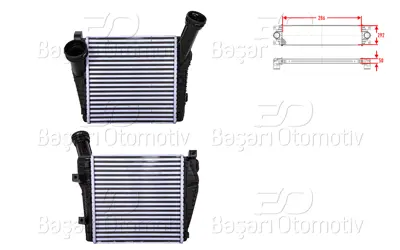 WISCO 7L6145804A Turbo Radyatoru (Intercooler) 286x292x50   818215 7L6145804A 7P0145804A 314097 95511064010 8ML376729571 2827127250 95811064010 VW4263 8ML376723571