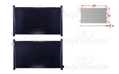 WISCO 80100S84A00 Klima Radyatoru 655x361x16   80100S84A00 6340 1563011 74900 945823 8FC351305611 60255107 DCN40006 94485 6120006