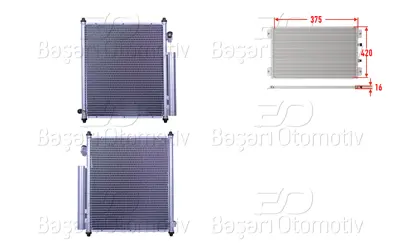 WISCO 80110-SAA-003 Klima Radyatoru 375x420x16   94734 80110SAA003 102006N 180160020 CND193008 168897 180160018 8193008 80110SAA013 8880410629