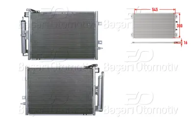 WISCO 8200688392 Klima Radyatoru 545x380x16   8200688392 RT5395D 182035N 8093058 8FC351319251 723M80 M7231140 940142 RT5395 43005395