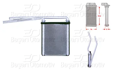 WISCO 87107-0D050 Kalorifer Radyatoru Brazing 144x197 Mm   871070D050 8710752060 871070D051 707172 37754 53006782 94085 TO6782 D62002TT 219011N