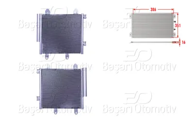 WISCO 88450-YV020 Klima Radyatoru 386x351x16   DCN21033 88450YV020 9015701 B000995480 940522 PE5398D 62024N M7070620 100021HSA 822577