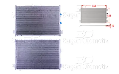 WISCO 88460-26330 Klima Radyatoru 640x460x15   8846026330 53005277 212017N TO5277 DCN50033 94787 35461 53492 103319 AC382000S