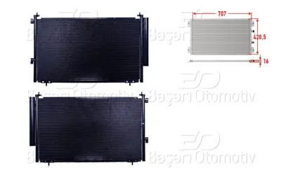 WISCO 88460-42110 Klima Radyatoru 707x420,5x16   8846042110 53005679 212098N 8153057 350222 728M91 107341 814046 DCN50059 TO5679D