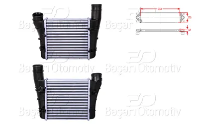 WISCO 8E0145805F Turbo Radyatoru (Intercooler) 240x175x62   8E0145805F 818757 AI4221 351319203413 30148 8E0145805S 96707 376776081 30148A 351319203410