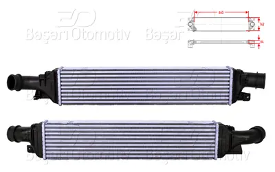 WISCO 8U0145803B Turbo Radyatoru (Intercooler) 665x142x64   8U0145803B 818643 30339 DIT02036 RA8010520 KAI4358 96298 AI4358 8U0145803F 550546T1