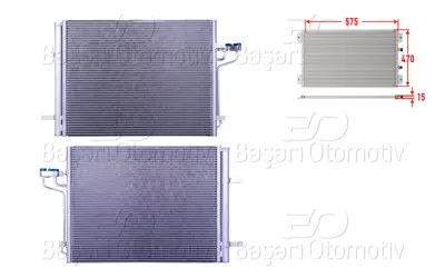 WISCO 8V6119710FA Klima Radyatoru 575x470x15   814390 8V6119710FA FD5488D AC780000S CF20147 940183 1693590 2002808 FD5488 DCN10029