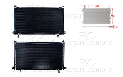 WISCO 921107F700 Klima Radyatoru 680x370x16   921107F700 921107F000 8053020 N65718 N65715 1961628 CND053020 8FC351036431 1045363SX 921107F100