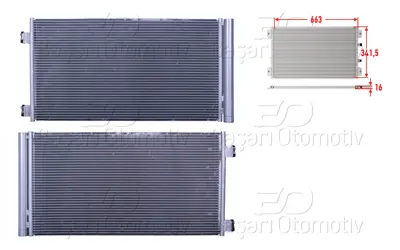 WISCO 9228607 Klima Radyatoru 663x341,5x16   1011001068 17113400400 30311228 BMWA240 5530747S 817383 9228607 8FC351038201 64539228607 53620O