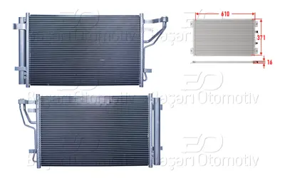 WISCO 976062H000 Klima Radyatoru 610x371x16   60835102 8FC351303171 976062H000 976062H010 HY5183 5220391 5720191 8FC351318441 940006 110651