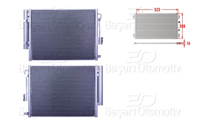 WISCO 97606-A7000 Klima Radyatoru 525x388x16   97606A7000 HY5308 97606A6001 8283048 DCN41010 8FC351344624 97606A6100 HYA5308D 976063X000 CD820915