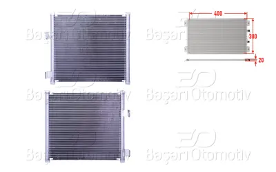 WISCO 97KW19710AE Klima Radyatoru 400x380x20   97KW19710AE 94302 1133803 97KW19710AA 1113537 1130201 1334283 1228447 1130200 FD5262