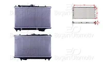 WISCO B547-15-200A Su Radyatoru Brazing At 350x648x16   RDA273044 B54715200A 27002069 MZ2069 53293 MAZD5157A 8MK376707671 1273044 MZA2069 B54715200D