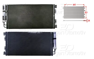 WISCO JRB101070 Klima Radyatoru 663x321x20   JRB101070 AUA5178 22001N JRB000110 8FC351310661 AUA5178D JRB500070 JRB500080 35548 AC640000S