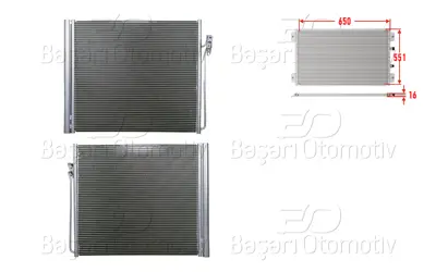 WISCO LR010843 Klima Radyatoru 650x551x16   LR010843 JRB500200 LR011406 JRB500220 KAU5211 AU5211 940343 107136 2005211 KTT110674