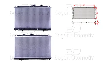 WISCO MB356528 Su Radyatoru Brazing At 375x668x16   MB356528 KMT044 RA0180150 1163003 MT2044 140510N 2649528 119013 9931201 1163002