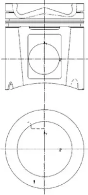 KOLBENSCHMIDT 99948600 Piston+sekman 128 Mm 457 4570300517K