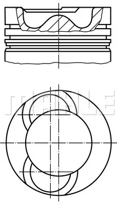BEHR MAHLE 0379900 Piston++sekman Set Twd-1210g/1211g 876233A
