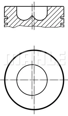 BEHR MAHLE 0381000 Piston+sekman Set Td-162 F/Fl/Fs 275643A