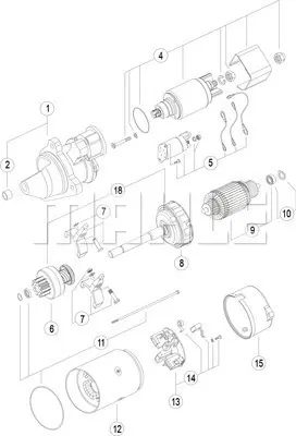 BEHR MAHLE MS 66 Marş Dinamosu Tcd 2012/2013  Bfm-1013 Deutz 01182235