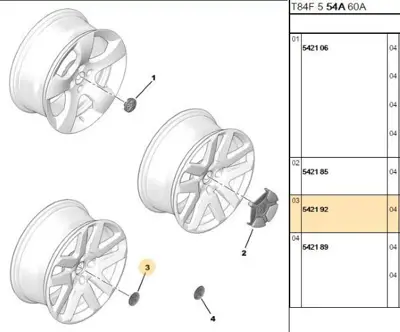 PSA 5421.92 Jantkapakgobegı 13300863 13324900 13324902 13365454 13365456 13300861 542108 542192 95520064 95520041
