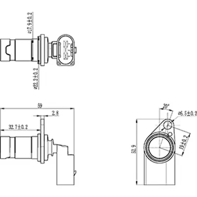 HC-Cargo 150697 Krank Sensoru Bmw E36 E39 E46 E60 E61 E65 E66  x3  x5 M52 M54 550214 60257 90472