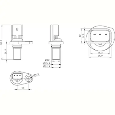 HC-Cargo 150880 Krank Sensoru Psa Boxer Iii Jumper Iii 2.2 Hdi E4 E5 06> V184 2.0 Tdci 2.4 Tdci 01>06 V347 2.2 Tdci 550151 60023 79247