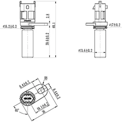 HC-Cargo 150757 Krank Sensoru Opel Z16xep Vectra C Astra H Zafira B 550052 6PU009163031 79128 90288