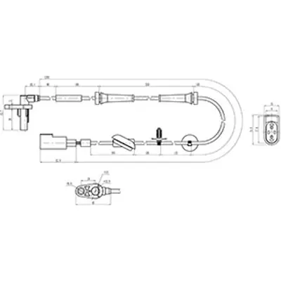 HC-Cargo 183022 On Abs Sensoru Ford Transit V347 V348 Tt9 2.2 155 Ps 11>14 2.2 Tdci 2.4 Tdci 3.2 Tdci 06>14 50678 560041 6PU012806621 78216