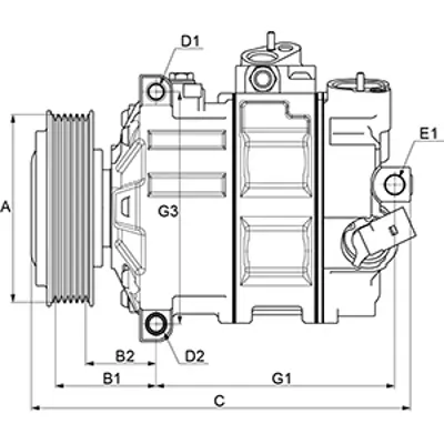 HC-Cargo 240889 Klima Kompresoru Vw Phaeton Touareg Multivan V Transporter V T5 2.5 Tdi 03> 32148 813829 89036 DCP32006 DCP32006K TSP0155451 TSP0159451