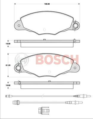 Bosch 0986TB2766 Disk Balata 