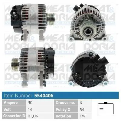 MEAT DORIA 5540406 Alternator Sarj Dınamosu 208 2008 308 T9 301 C3 Iıı C3 Pıcasso C4 Iı Ds4 C4 Cactus C-Elysee Ds3 Eb2  9806007480 286958 9688237380 LRA03848 1610048280 63377566010 MAN7566 1012101720 20403681 DAN1071