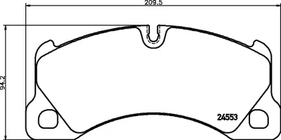 HELLA 8DB 355 014-151 On Fren Balatasi-16.1mm vw Porsche 7L0698151K PAD1670B GDB1914 T2056 AN4551K GDB1774 GDB1969 3745 181921 MGA974
