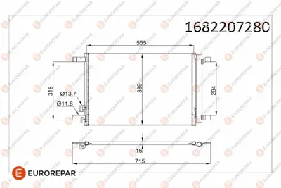 PSA 1682207280 Erp Klima Radyatoru A3 Golf Vii 1.2 Tsi 1.4 Tsi 1.6 Tdi 1682207280