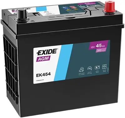 EXIDE EK454 Aku Exide 45ah 380cca Agm Start-Stop Duz B24 On Tirnak 237×127x227  3182997901 622223500 826639 AC787K QKT5010AF