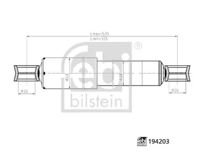 Febi Bilstein 194203 Amortisor Arka Sag Sol Toyota Hilux 92-05  -  Mazda B2500 98- 4853135270 8944558220C 343293 270458 62117 5001838 5001834 894458230C 290122 MR151229