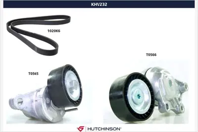 HUTCHINSON KHV 232 Alternatör Gergi Kiti Partner-Berlingo-P208-P308-P2008-P5008-Tepe-C5-C4-C3-Ds3 (Dv6) 1.6hdi (12-) 1611277480 6PK1020EXTRAK1 529032310 9801875280 K016PK1020EST 5751K5 1631481780 1611426180 5751K4 1631481580