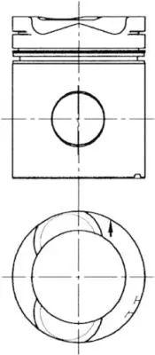 KOLBENSCHMIDT 91639600 Piston+sekman 127 Std 