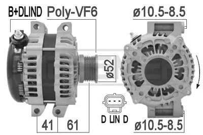 ERA 209460A Alternatör Chrysler 04801835AB