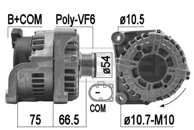 ERA 209176 Alternatör Bmw (Oe Versiyon) 12318509023 12105 FG18S052 2015537 12318507624 215565180500 PRAL604 439709 V201350002 8EL012241281