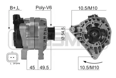 ERA 210054A Alternatör Citroen/Peugeot 8671018433 9642879980 LRA03103 A001TA3391 747003 57056Y 441645 CAL15109GS CAL15109 12090037EU