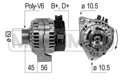 ERA 210216A Alternatör Citroen/Peugeot A22925 A2TA1994D 5705X7 5705L5 A2TA1994 A0163 8EL732715001 542357 746806 11266