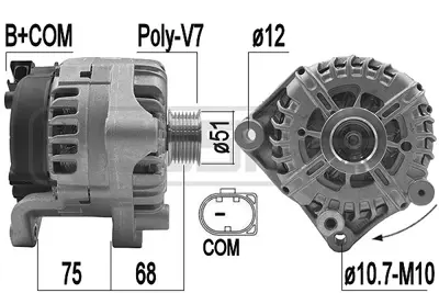 ERA 210517 Alternatör Bmw (Oe Versiyon) 12317561002 A3260 12090638 11397N 286891 440095 DRA0832 439602 2543218C CAL15467